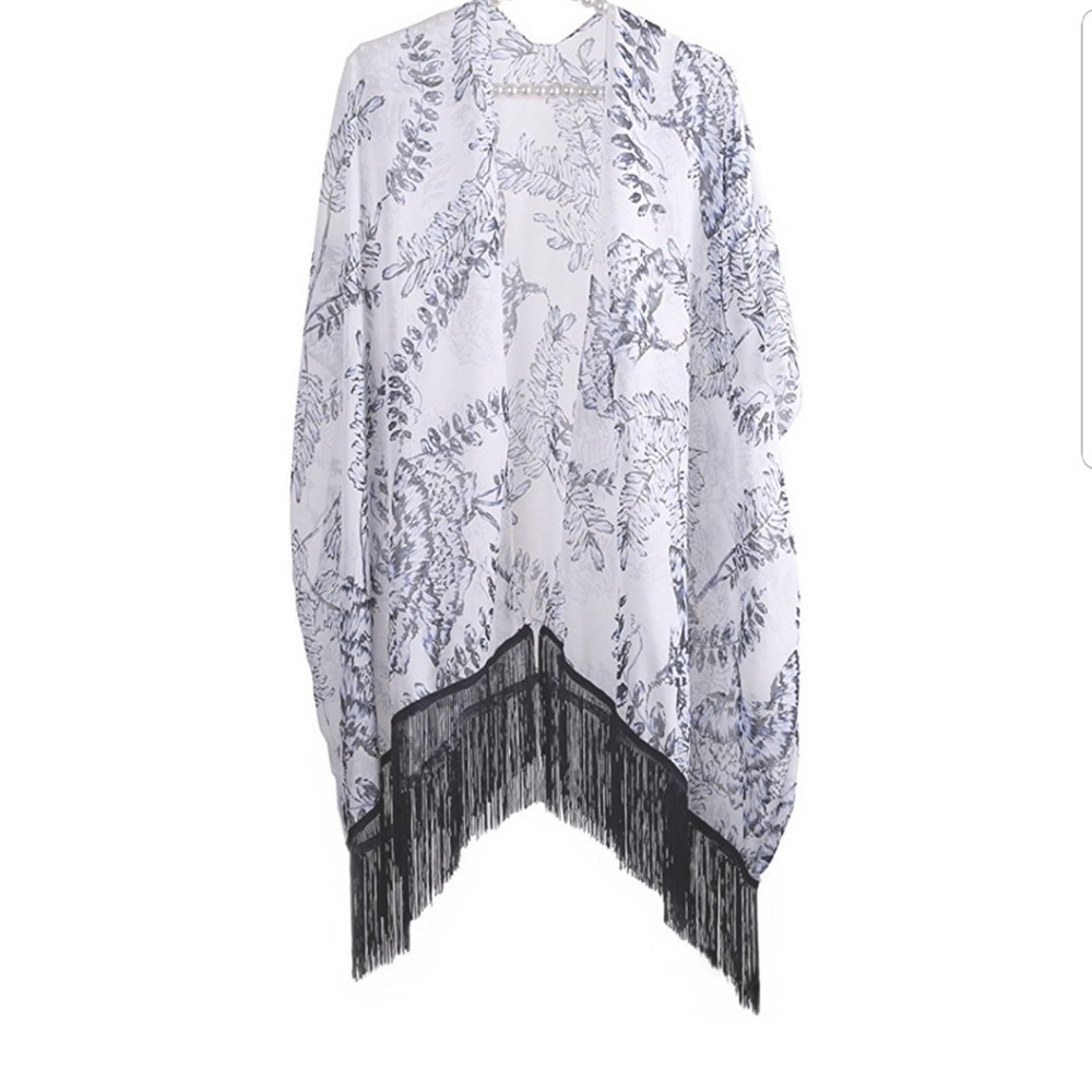 LAST ONE NEW Leaf Kimono Coverup Jacket OS to Plus - Picture 2 of 8